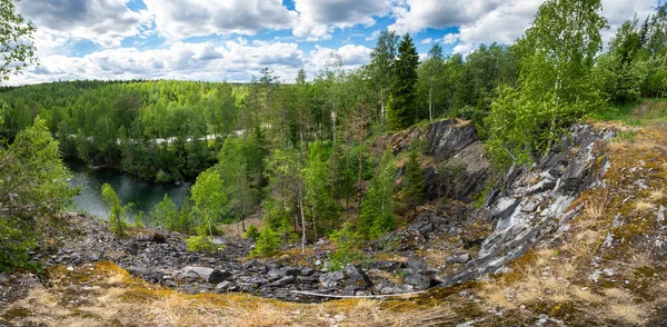 Vue Parc Montagneux Ruskeala Carélie Russie — Photo