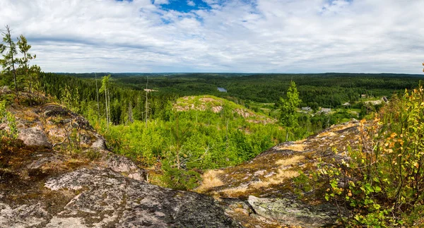 Vista Desde Monte Hiidenvuori Karelia República Karelia Rusia — Foto de Stock