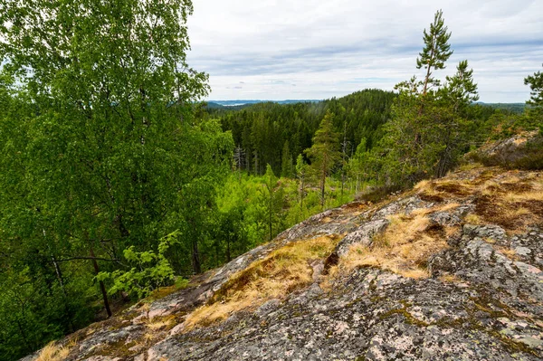 Blick Vom Berg Hiidenvuori Karelien Der Republik Karelien Russland — Stockfoto