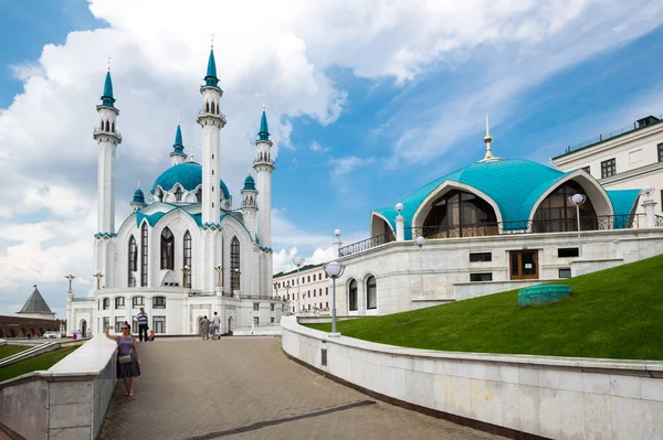 Kazan Rússia Julho 2018 Mesquita Kul Sharif Uma Das Maiores — Fotografia de Stock