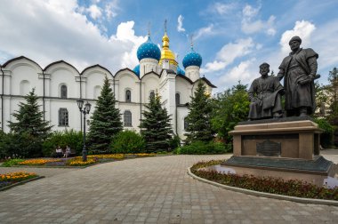 KAZAN, RUSSIA - 15 Temmuz 2018: Kazan Kremlin, Kazan, Rusya 'daki Annunciation Katedrali