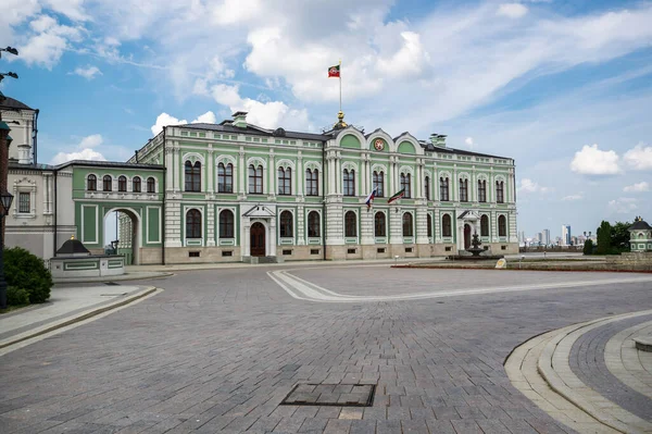 Pałac Gubernatora Pałac Prezydencki Terytorium Kremla Kazańskiego Republika Tatarstan Rosja — Zdjęcie stockowe