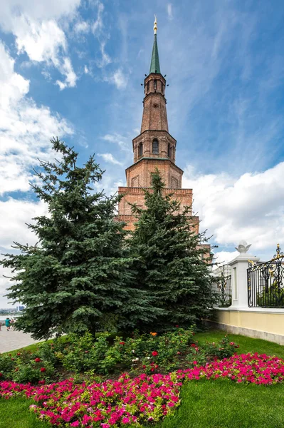 Schiefer Turm Syuyumbike Auch Khan Moschee Genannt Ist Wahrscheinlich Das — Stockfoto