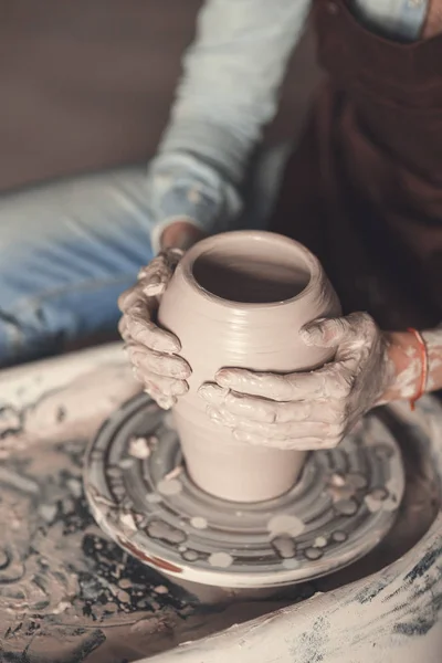 Young Master Work Pottery — Stock Photo, Image