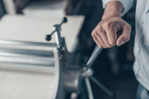 Mains Hommes Avec Équipement Travail — Photo