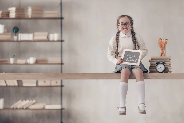 Happy Little Pupil Plate Studio — Stock Photo, Image