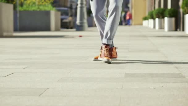 Primer Plano Del Hombre Bailarín — Vídeo de stock