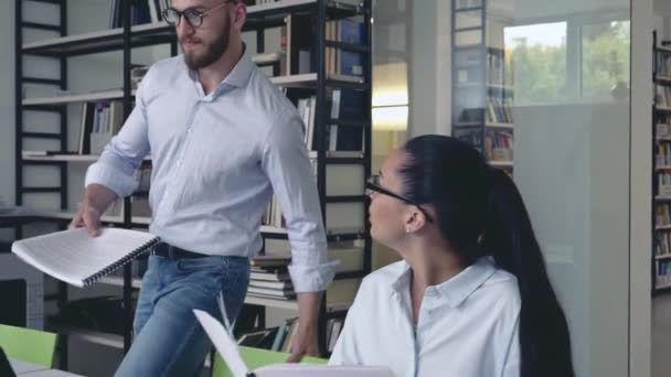 Trabalhadores Negócios Escritório — Vídeo de Stock