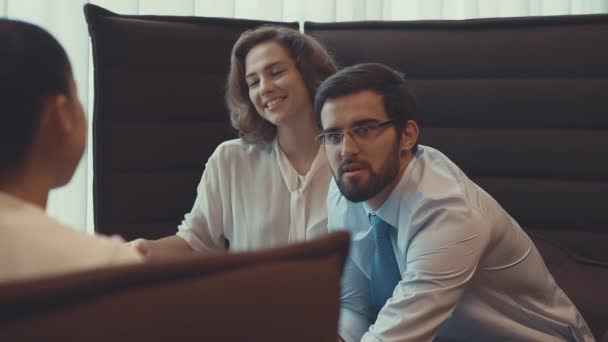 Gente Sorridente Ufficio — Video Stock