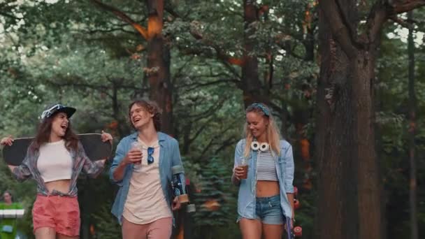 Щасливі Люди Парку — стокове відео