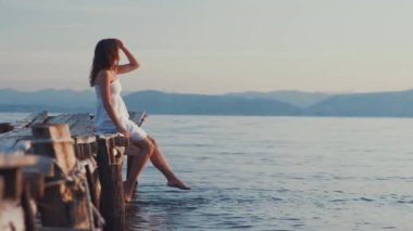 Yaz tatili genç çekici kız