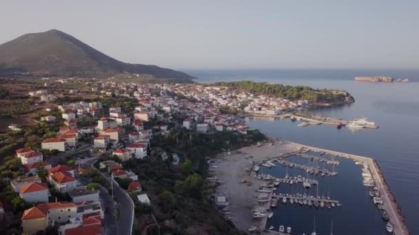 Ελληνική Πόλη Από Τον Αέρα — Αρχείο Βίντεο