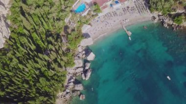 Corfu plaj manzarası hava