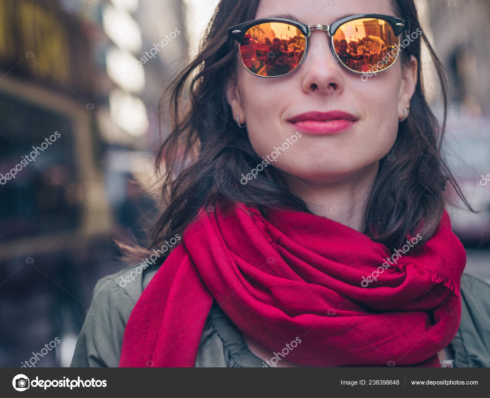 Beautiful Young Girl Sunglasses City Stock Photo by ©Deklofenak 238398648