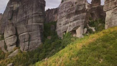Uçağı Yunan Meteora görünümünden