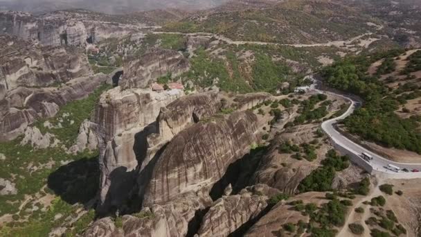 Famosa Vista Rocas Griegas Desde Arriba — Vídeos de Stock