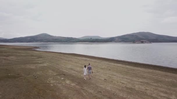 Jeune Couplesur Plage Plein Air — Video