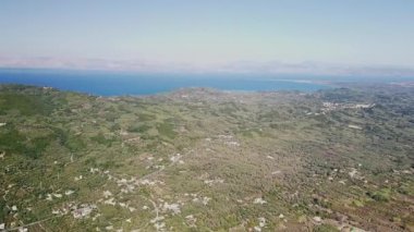 Korfu Adası yukarıdan görünümdür