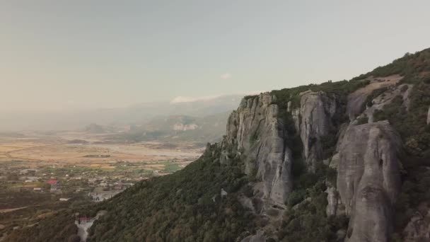 Yunan Meteora View Yukarıdan — Stok video