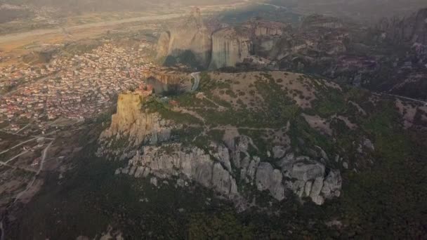 城市在希腊从空中 — 图库视频影像