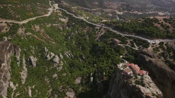 Blick Auf Die Berühmten Griechischen Berge Aus Der Luft — Stockvideo