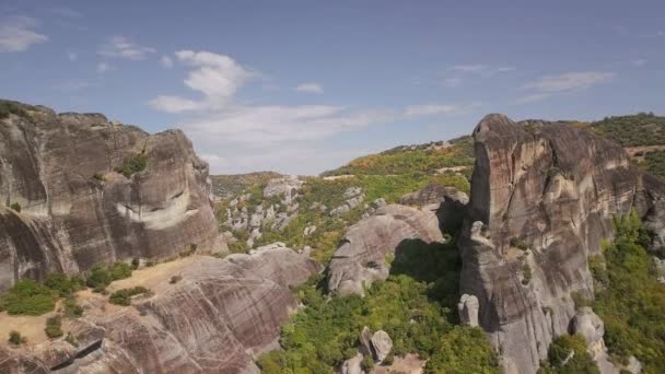 Vista Das Famosas Montanhas Gregas Drone — Vídeo de Stock
