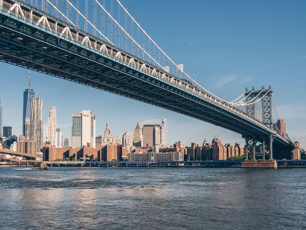 Манхэттенский Мост Нью Йорке — стоковое фото
