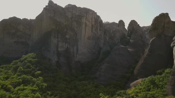 Aussicht Auf Die Griechischen Berge Aus Der Luft — Stockvideo