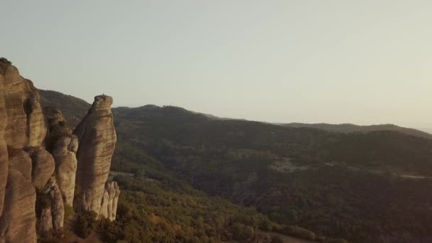 Die Griechischen Meteore Der Blick Von Oben — Stockvideo