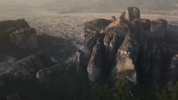 Berühmte Berge Griechenland Blick Von Oben — Stockvideo
