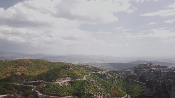 Panorama Dari Pulau Yunani Dari Atas — Stok Video