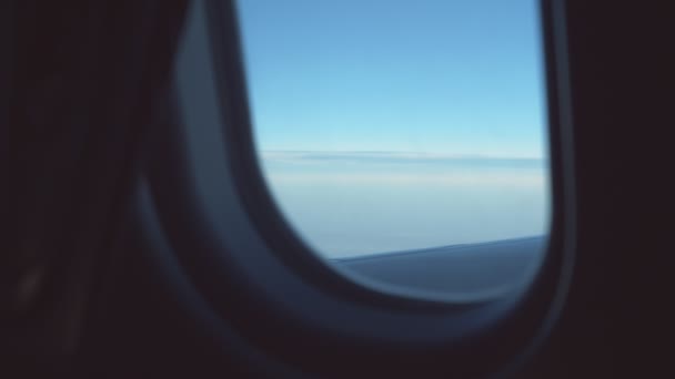 Blick Aus Dem Flugzeugfenster — Stockvideo