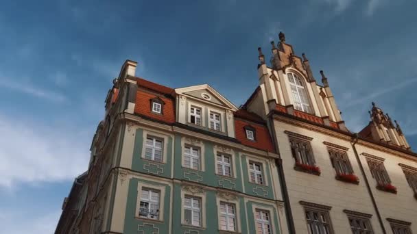 Ιστορικό Κτήριο Στο Βρότσλαβ Πολωνία — Αρχείο Βίντεο