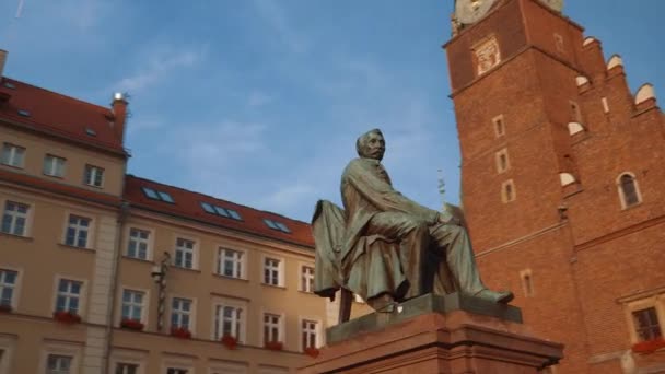 Historiskt Monument Wroclaw Polen — Stockvideo