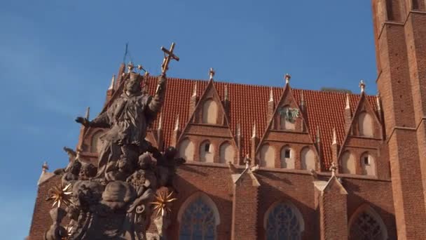 Пам Ятник Кафедральному Соборі Польщі — стокове відео