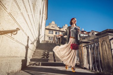 Prag 'da çekici kız