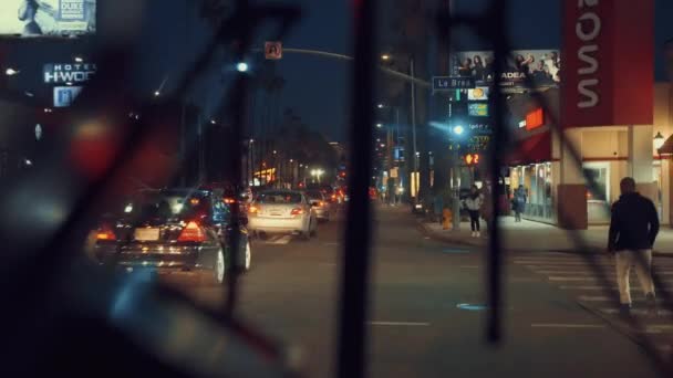 Їзда Автобусом Дорозі Лос Анджелесі — стокове відео
