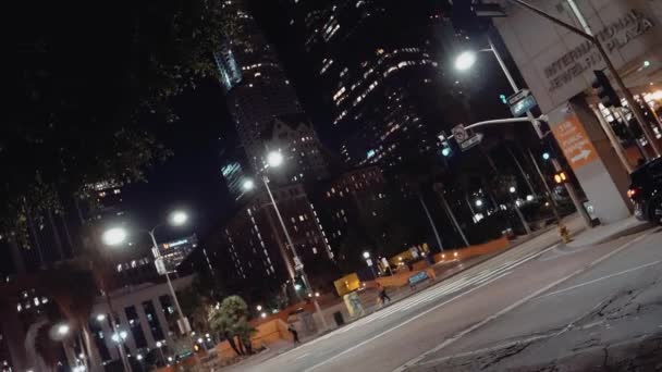 Straat Los Angeles Nachts — Stockvideo