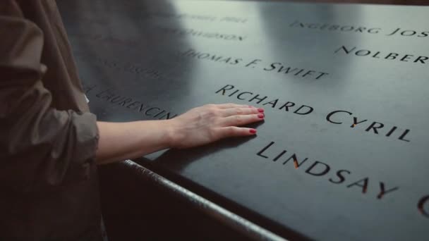 9/11 死者の名前を記念して — ストック動画