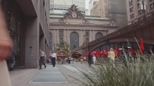 Jonge Toerist Het Grand Central Station New York — Stockvideo