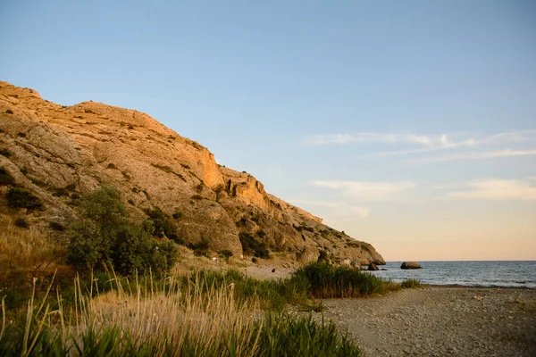 Bella vista della costa del Mar Nero di Crimea — Foto Stock