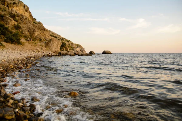 Bella vista della costa del Mar Nero di Crimea — Foto Stock
