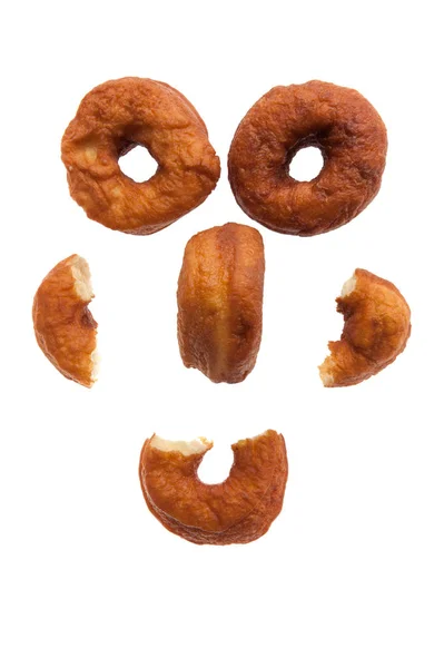 Donut Frito Aislado Sobre Fondo Blanco — Foto de Stock