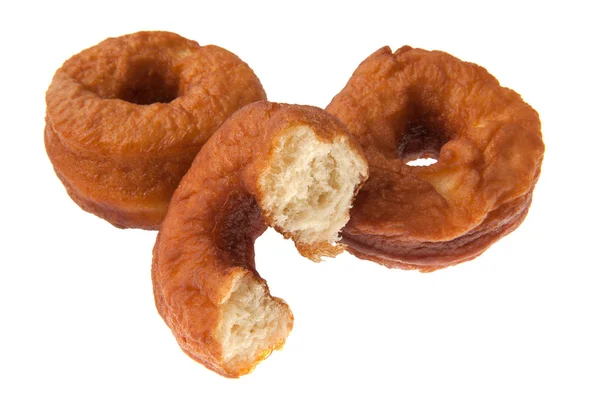 Donut Frito Isolado Fundo Branco — Fotografia de Stock