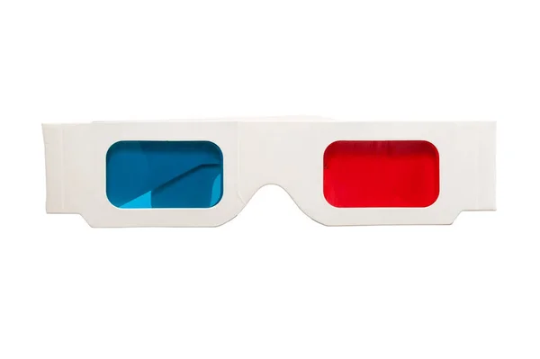Papier Stereobrille Isoliert Auf Weiß — Stockfoto