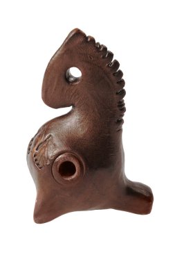 oyuncak at düdüğü beyaz arkaplanda izole