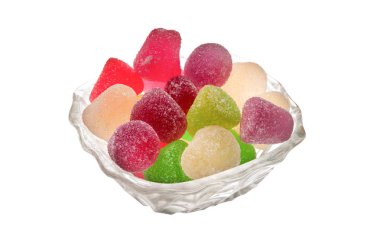 Beyaz arka plan üzerinde izole marmelat şeker jöle