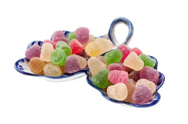 Beyaz arka plan üzerinde izole marmelat şeker jöle