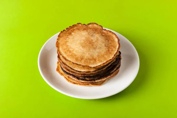 Stack Fried Pancakes Plate — Stock Photo, Image