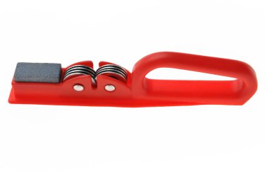 mutfak bıçak üzerinde beyaz izole bilenmiş 